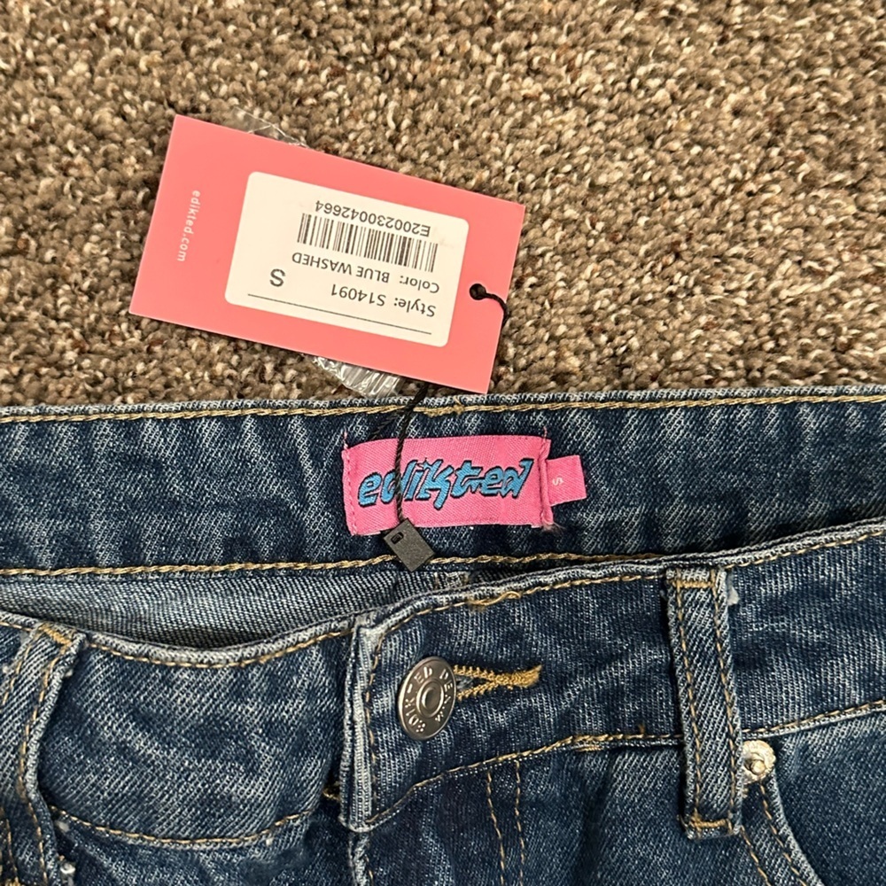 NWT Edikted Raelyn Low Rise Jean sz Small - Picture 4 of 6